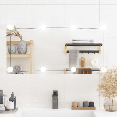 vidaXL - Wandspiegel - met - LED's - rechthoekig - 40x80 - cm - glas