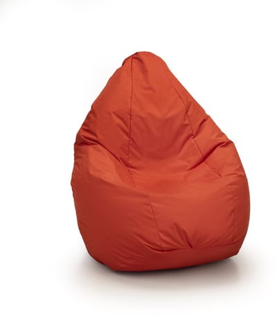 Drop & Sit - compacte zitzak - robuust nylon - oranje - voor binnen en buiten 180 liter met uitneembare binnenzak