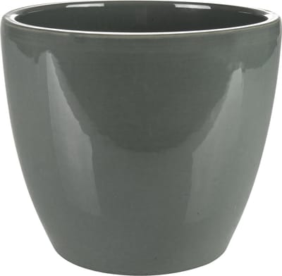 Ter Steege Bloempot - antraciet - glans - Scandinavisch - 16 x 13 cm - plantenpot