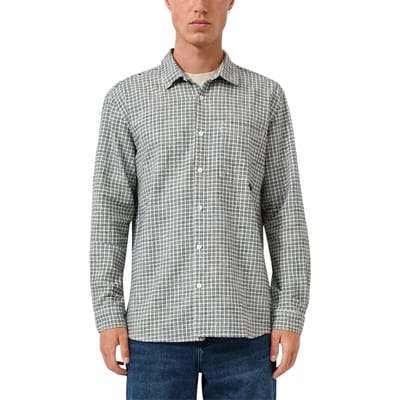 s.Oliver -qs Shirts Grey/black Größe: S | Casual hemden Outlet | Herren | Grau
