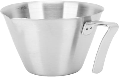 Dailygoods- Maatbeker 100 ml - Roestvrij Staal - Lichtgewicht - Compact - Koffiemaatbeker - Duurzaam materiaal