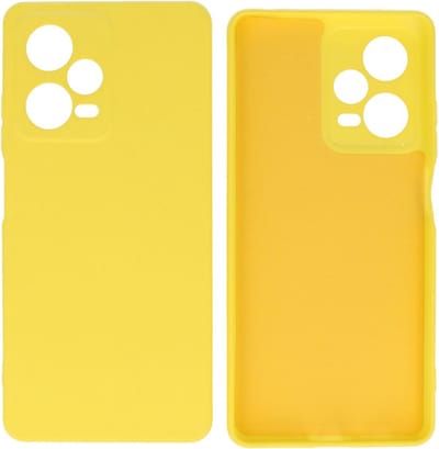 Xiaomi Redmi Note 12 Pro 5G Hoesje - 2.0mm Dikke Fashion Telefoonhoesje Backcover - Siliconen Hoesje - Geel