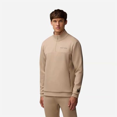 Castore Flex Lifestyle Sweatshirt Met Halve Rits Beige M Man