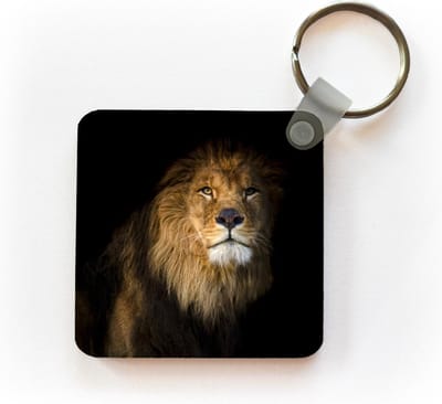 Sleutelhanger - Uitdeelcadeautjes - Leeuw - Dier - Zwart - Plastic