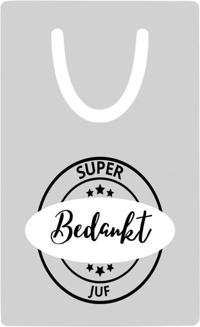 Hacebo® - Super bedankt juf metalen boekenlegger- Juf - beste juf - school - verjaardagscadeau - afscheidscadeau - kado - gift - geschenk Bladwijzer boekenleggers - 7.6 cm x 5cm