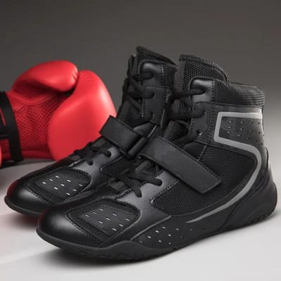 Nieuwe Mannen Worstelschoenen Vrouwen Worstelsneakers Boksschoenen Antislip Sportschoenen 46 black