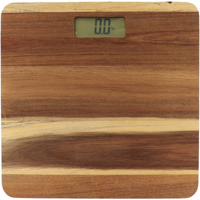 Tendance Personen weegschaal Nature - lichtbruin - acacia - 30 x 30 cm - digitaal