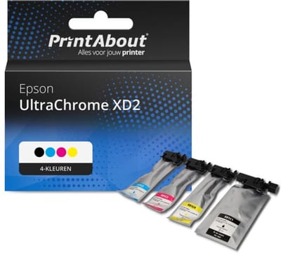 PrintAbout huismerk Inktcartridge UltraChrome XD2 (C13T40D/41/42/43/440) 4-kleuren Multipack Geschikt voor Epson