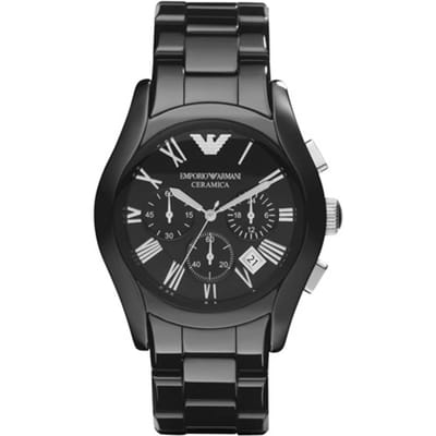 Emporio Armani keramiek chronograaf herenhorloge AR1400