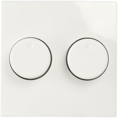 ION V1 J1 centraalplaat voor duo dimmer wit knopbediening