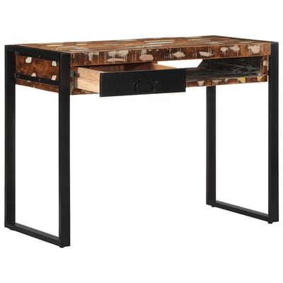 vidaXL - Bureau - 100x50x75 - cm - massief - gerecycled - hout - meerkleurig