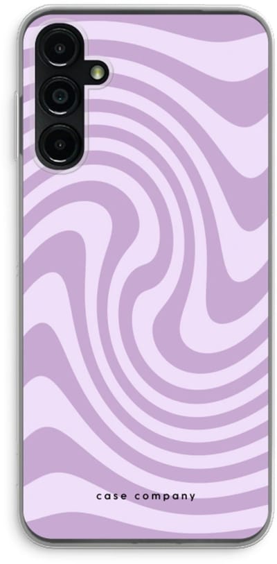 Case Company® - Hoesje geschikt voor Samsung Galaxy A14 hoesje - Swirl Paars - Soft Cover Telefoonhoesje - Bescherming aan alle Kanten en Schermrand