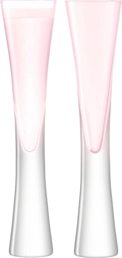 L.S.A. - Moya Champagne Flute 170 ml Set van 2 Stuks - Glas - Roze