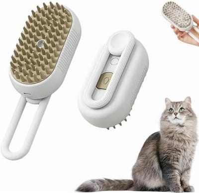 Honden- en kattenborstel met zachte borstelharen, zelfreinigende functie, ideaal voor korte en lange vachten