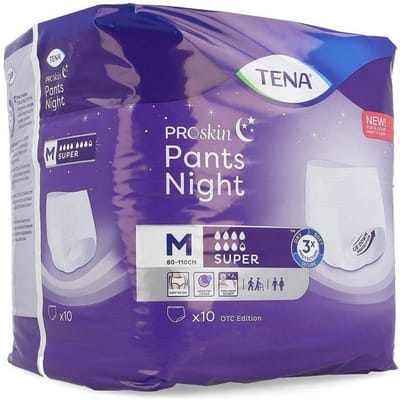 Tena Proskin Pants Night Super Medium - 1 pak van 10 stuks