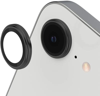 Camera lens beschermer Geschikt voor: iPhone 16E - Premium HD Clear Tempered Glass Lens Cover Protector [Case Friendly] Zwart