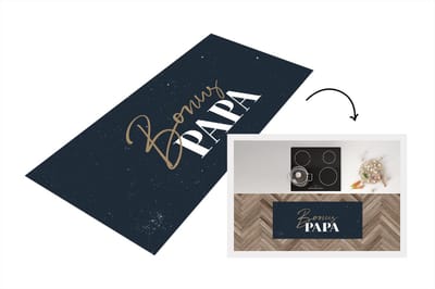 Keukenloper - Loper keuken - Vaderdag - Bonus papa - Kado man - Quotes - Spreuken - 120x50 cm - Keukenloper vinyl