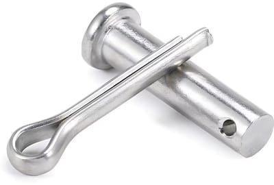 Dailygoods- Vorkkopbout M16 x 65 mm - Platte Kop - Bevestigingselement - Splint - Cilindrische Pen - Mechanische Toepassingen - Bevestigingsbout