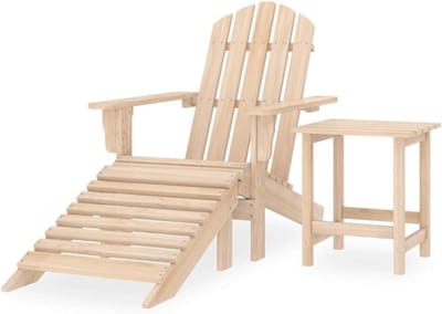 Adirondack tuinstoel - Buitenstoel Poef - Ontspannen in de tuin - Massief dennenhout - 695 x 1475 x 895 cm