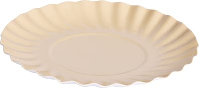 Gebaksschoteltje Rond Ribbel Ecru Ø8,8cm 25st.