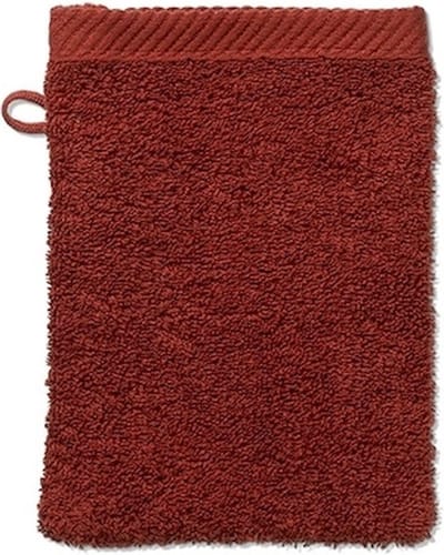 Washandje, Set van 3 Stuks, 15 x 21 cm, Orient Rood, Katoen - Kela | Ladessa
