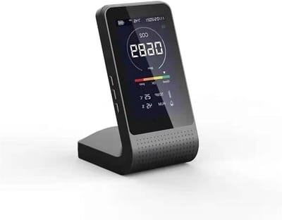 Luchtkwaliteitsmonitor, 3 in 1 CO2-detector Plug-in Type C-USB CO2-monitorsensor met 4 kleurenlichten Alarm Luchtkwaliteit Temperatuurmonitor for binnen