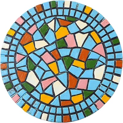 Mozaïek stapstenen - Tuintegels decoratief - Tuinpad verfraaien - Antislip ontwerp - 30-39 cm - Blauw