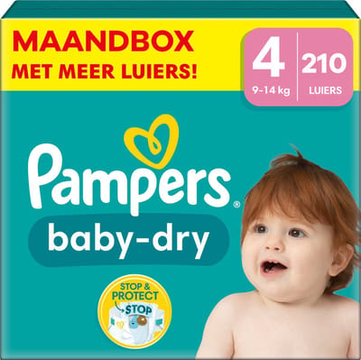 Pampers - Baby Dry - Maat 4 - Maandbox - 210 stuks - 9/14 KG