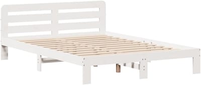Bedframe Massief Grenenhout - Houten Ledikant - Slaap Comfort - Stevige Constructie - 150x200 cm - Wit