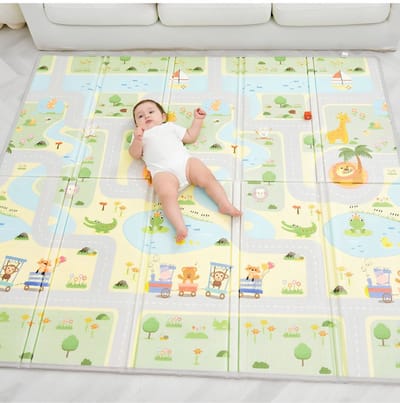JCP® Speelmat - Kussentje - Sport-en Babyspeeldeken - Groen - 180cm x 150cm x 1cm