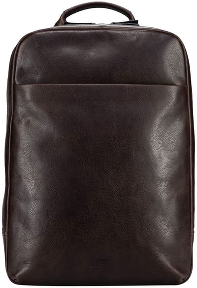 JOST laptop rugzak rugzak met laptopvak London Business Backpack 2C. Brown donkerbruin