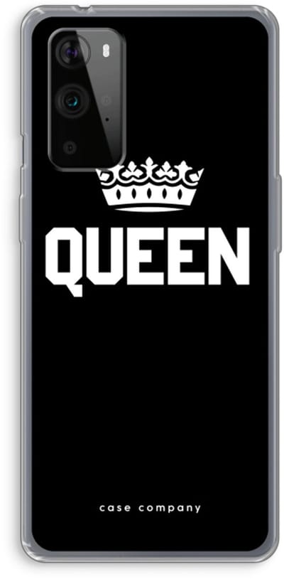 Case Company® - Hoesje geschikt voor OnePlus 9 Pro hoesje - Queen zwart - Soft Cover Telefoonhoesje - Bescherming aan alle Kanten en Schermrand