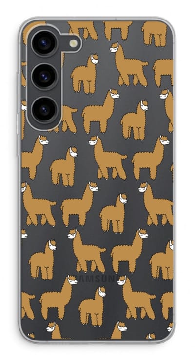 Case Company® - Hoesje geschikt voor Samsung Galaxy S23 Plus hoesje - Alpacas - Soft Cover Telefoonhoesje - Bescherming aan alle Kanten en Schermrand