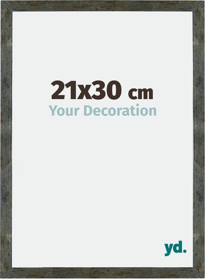 Your Decoration - Fotolijst 21x30 cm - MDF - Blauw Goud Gemeleerd - Mura