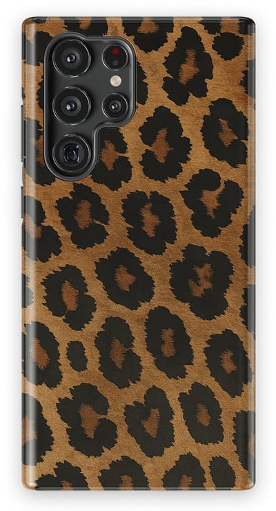 DripCase Luipaard Hoesje Samsung Galaxy S22 Ultra | Backcover met Mag | Hoesje met Dierenprint Samsung Galaxy S22 Ultra Leopard Dark