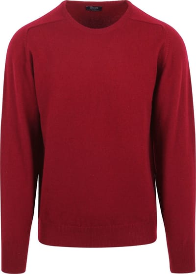 William Lockie Pullover O-neck Lambswool Dubonnet - Maat L - Heren