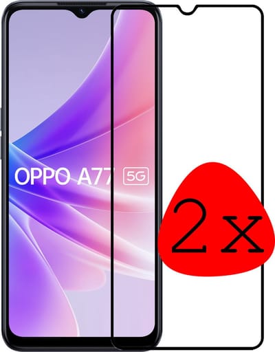 Screenprotector - 2 Stuks Geschikt voor OPPO A77 - Full Cover - Beschermglas - Gehard Glas - Tempered Glass - Screen Protector