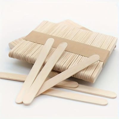 Bâtonnets en Bois Naturel Bâtons en Bois Polyvalents pour Bricolage, Projets Artistiques à la Maison, Matériel de Classe 50pcs