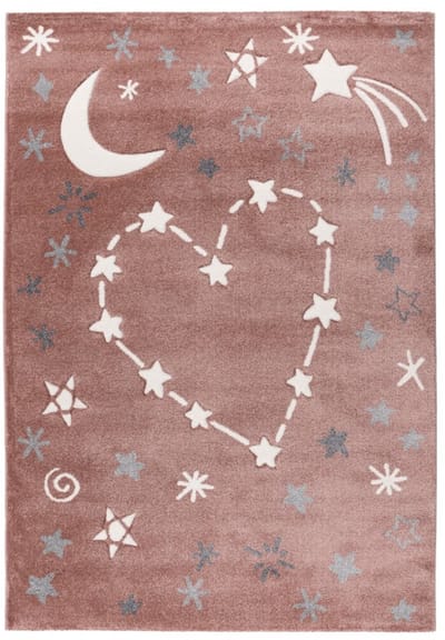 Happy Kinderkleed – Hartjes & Maan – Roze – Laagpolig & Antiallergisch