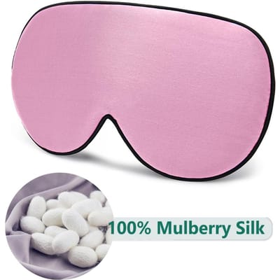 100% Natuurlijk Moerbeizijde Slaapmasker Zachte Comfortabele Oogpatches Blinddoek Glad Oogschaduw Cover voor Betere Slaap