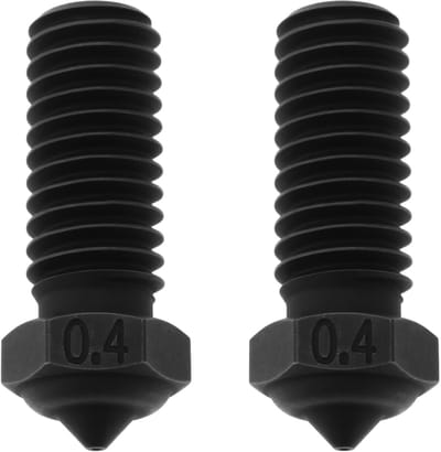 Dailygoods- Nozzle 0.4mm - 2 Stuks - Harde Staal - M6 - Compatibel met QIDI X-SMART3/X-PLUS3/X3 - Slijtvast en hittebestendig - 3D Printer Nozzle