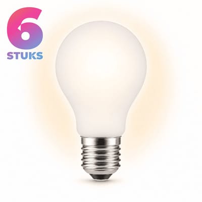 6x Peertje Spaarlamp E27 - 15W - Warm Wit Licht (2700K) - 820 lm - 6 jaar - Niet Dimbaar - A60 (Grote peer)
