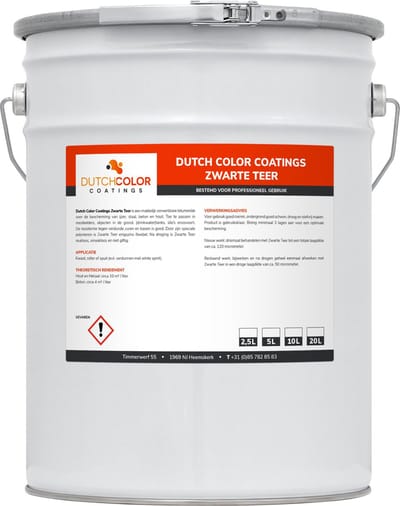 DCC Teer Zwart - 10L - Zwart