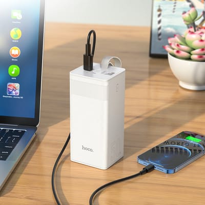 Hoco Powerbank PD20W 50.000mAh - Micro-USB / USB-C / 2x USB-A - White