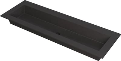 INK Kraft Wastafel Enkele Bak Zonder Kraangat - 1400x450x10 mm - Quartz Zwart