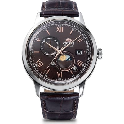 Orient Bambino RA-AK0804Y30B Bambino Sun & Moon Horloge