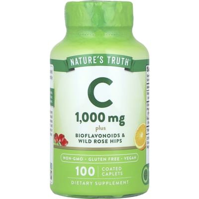 Nature's Truth, vitamine C, bioflavonoïdes et cynorhodon sauvage, 100 comprimés enrobés