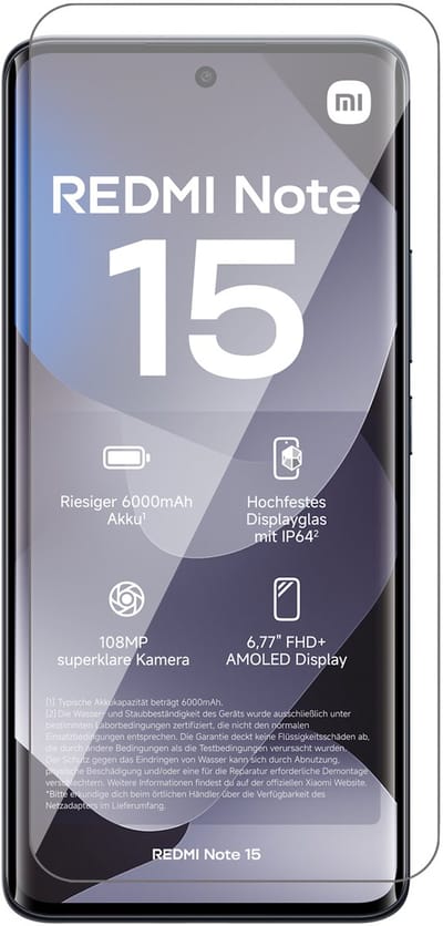 Screenprotector geschikt voor Xiaomi Redmi Note 15 4G / Note 15 5G / Poco M8 5G – Full Cover Gehard Glas – Edge Protection – 9H