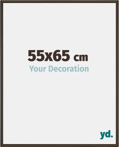Your Decoration - Fotolijst 55x65 cm - Aluminium - Walnoot Structuur - New York