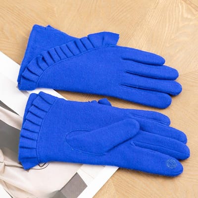 Gants chauds en laine pour l'hiver, pour femmes, pour le printemps et l'automne, pour la conduite et le cyclisme, compatibles avec les écrans tactiles, vêtements et accessoires, gants en cachemire average size blue